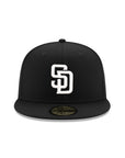 San Diego Padres Black on White 59Fifty Fitted