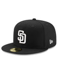 San Diego Padres Black on White 59Fifty Fitted