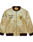 Mitchell & Ness San Diego Padres Lightweight Gold Satin Jacket