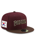 San Diego Padres Maroon Walnut 2 Tone Korea Flag SP 59Fifty Fitted