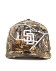San Diego Padres Real Tree On White 9Fifty A-Frame Snapback