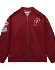 Mitchell & Ness Philadelphia Phillies Lightweight Satin Bomber Jacket