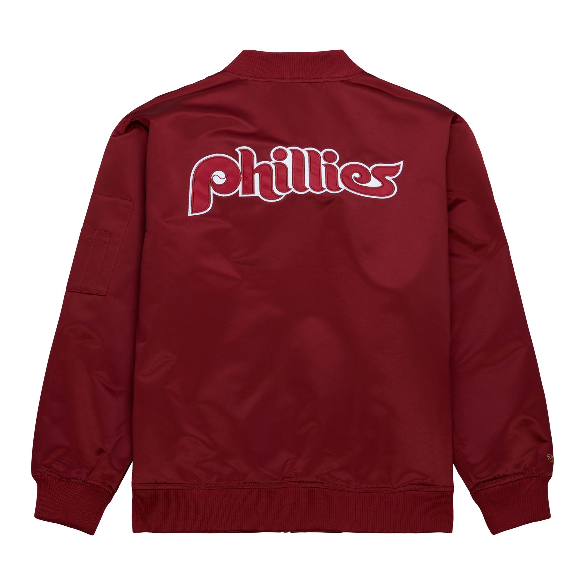 Mitchell & Ness Philadelphia Phillies Lightweight Satin Bomber