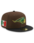 Pericos De Puebla Club De Beisbol Brown Black 2 Tone Mexico Flag SP 59Fifty Fitted