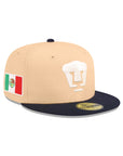 Mexico Pumas Pecan Navy 2 Tone Mexico Flag SP 59Fifty Fitted