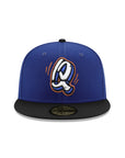 Rancho Cucamonga Quakes MiLB Royal Black 2 Tone 10th Anniversary SP 59Fifty Fitted
