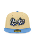 Rancho Cucamonga Quakes MiLB Vegas Gold Blue 2 Tone Batterman SP 59Fifty Fitted
