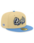 Rancho Cucamonga Quakes MiLB Vegas Gold Blue 2 Tone Batterman SP 59Fifty Fitted