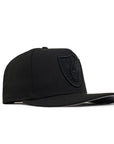 Las Vegas Raiders Black On Black 9Fifty A-Frame Snapback