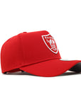 Las Vegas Raiders Scarlet Red On White 9Forty A-Frame Snapback