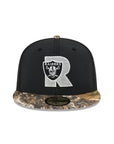 Las Vegas Raiders Black Ripstop Real Tree 2 Tone NFL Logo SP 59Fifty Fitted