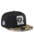 Las Vegas Raiders Black Ripstop Real Tree 2 Tone NFL Logo SP 59Fifty Fitted