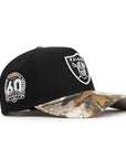 Las Vegas Raiders Black Real Tree 60th Anniversary SP 9Forty A-Frame Snapback