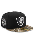 Las Vegas Raiders Black Real Tree 60th Anniversary SP 59Fifty Fitted