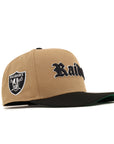 Las Vegas Raiders Khaki Black 2 Tone Team Shield SP 9Fifty A-Frame Snapback