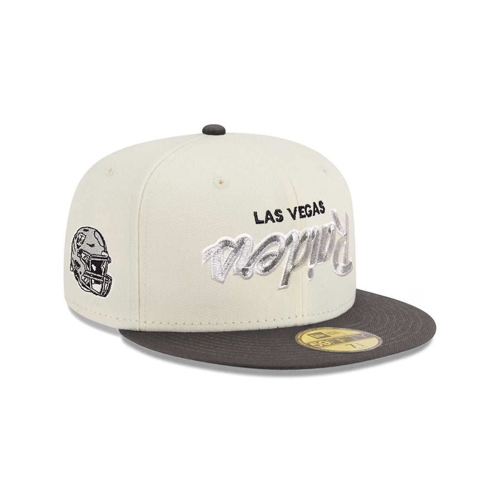 Las Vegas Raiders Upside Down Chrome Graphite 2 Tone Helmet SP