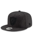 Oakland Raiders Heather Black on Black 9Fifty Snapback