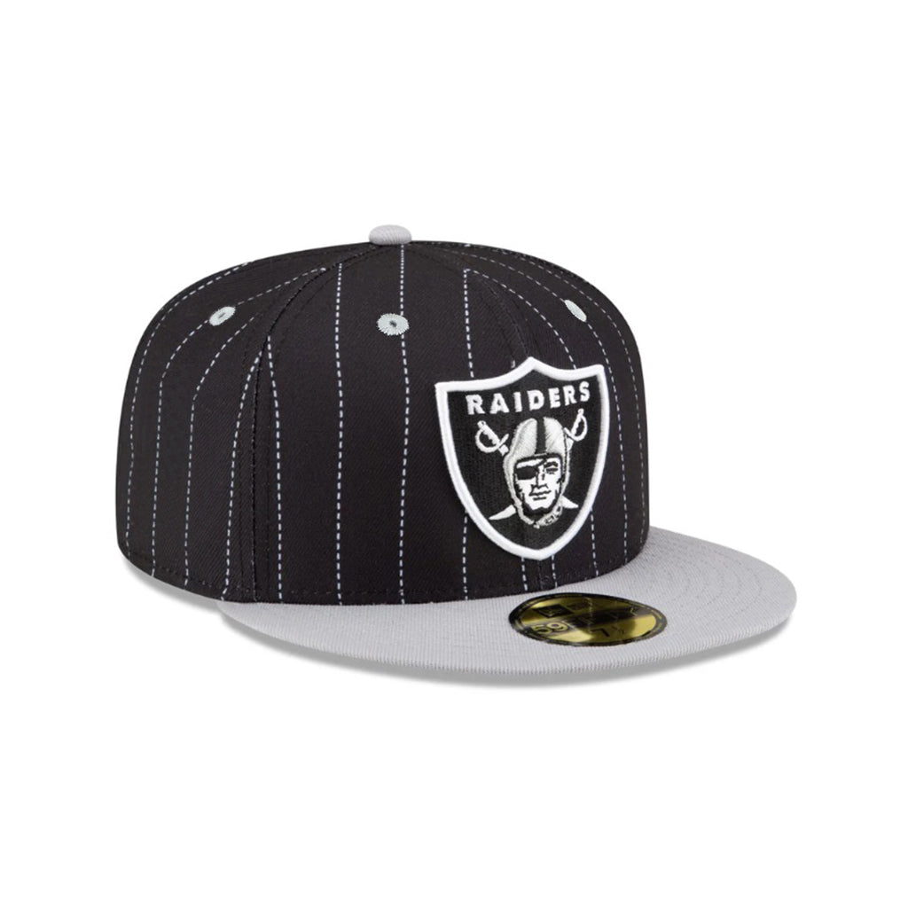 Las Vegas Raiders Black White Pinstripe 59Fifty Fitted – CROWN MINDED