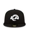Los Angeles Rams Black on White NFL 59Fifty Fitted