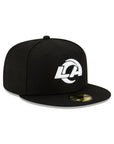 Los Angeles Rams Black on White NFL 59Fifty Fitted