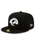 Los Angeles Rams Black on White NFL 59Fifty Fitted