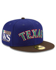 Texas Rangers Royal Brown 2 Tone 2023 World Series SP 59Fifty Fitted