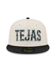 Texas Rangers Crown The City Texas State Outline Side Patch Stone Black 59Fifty Fitted