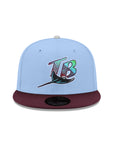 Tampa Bay Rays Blue Maroon 2 Tone 1998 Inaugural Season SP 59Fifty Fitted