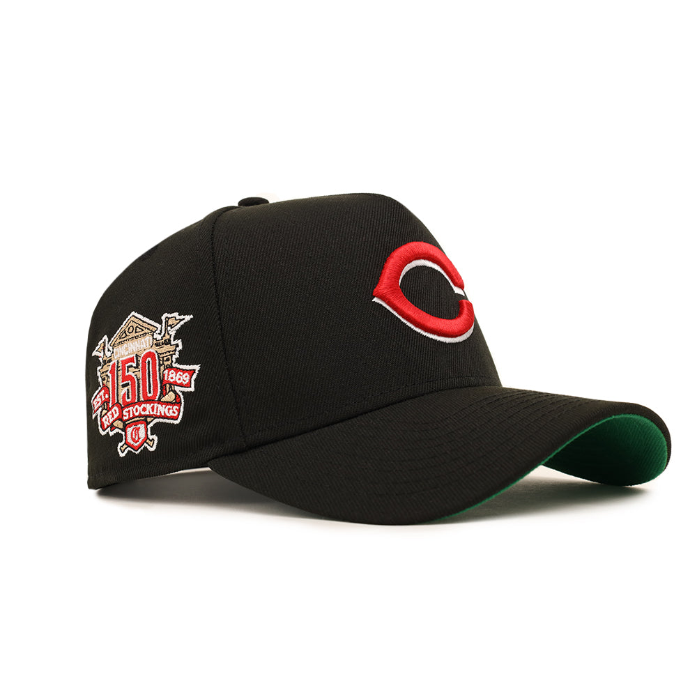 Cincinnati Reds 150th Anniversary SP Black 9Forty A-Frame Snapback
