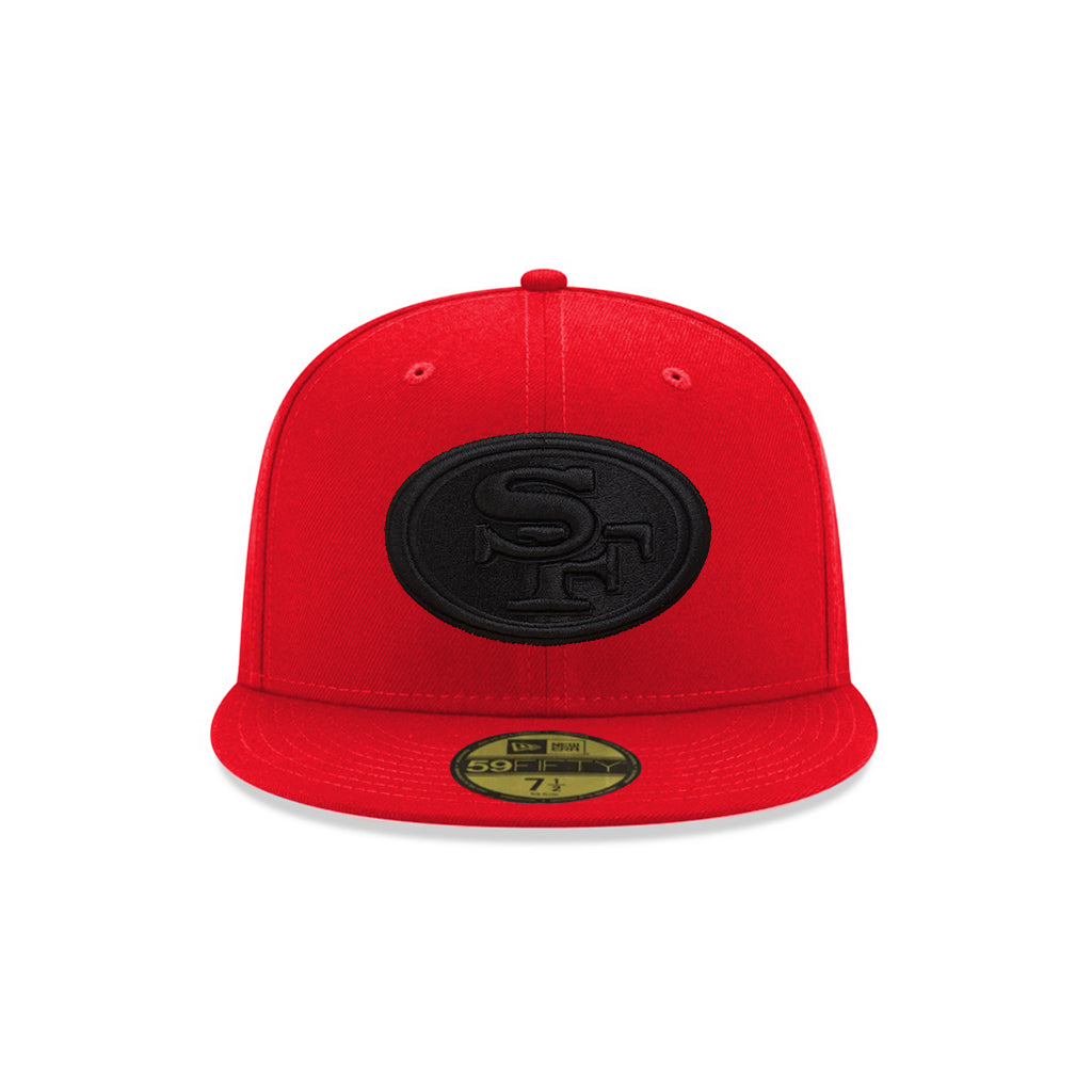 San Francisco 49ers Scarlet Red on Black 59Fifty Fitted – CROWN MINDED