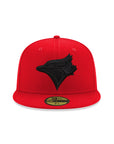 Toronto Blue Jays Scarlet Red on Black 59Fifty Fitted
