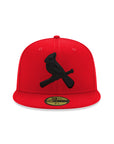 St. Louis Cardinals Scarlet Red on Black 59Fifty Fitted