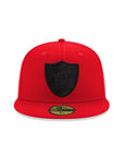 Las Vegas Raiders Scarlet Red on Black 59Fifty Fitted