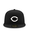 Cincinnati Reds Black on White 59Fifty Fitted