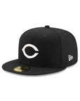 Cincinnati Reds Black on White 59Fifty Fitted