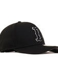 Boston Red Sox Black On Black White Outline 9Forty M-Crown A-Frame Snapback