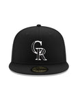 Colorado Rockies Black on White 59Fifty Fitted