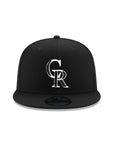 Colorado Rockies Black on White 9Fifty Snapback