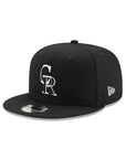 Colorado Rockies Black on White 9Fifty Snapback