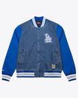 Mitchell & Ness Los Angeles Dodgers Royal Denim Full Snap Varsity Jacket