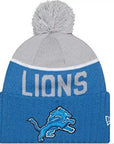 Detroit Lions New Era NFL 2015 Sideline Sport Official Pom Knit Beanie