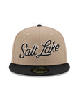 Salt Lake City Bees Camel Black 2 Tone Bee Hive SP MiLB 59Fifty Fitted