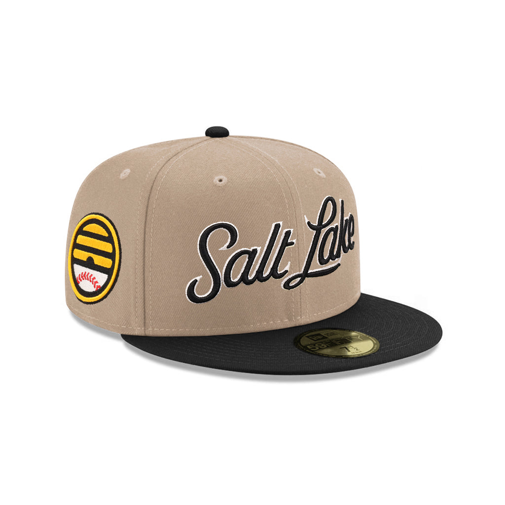 Salt Lake City Bees Camel Black 2 Tone Bee Hive SP MiLB 59Fifty Fitted