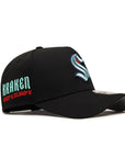 Seattle Kraken Team Arena Coordinates SP NHL Black 9Forty A-Frame Snapback