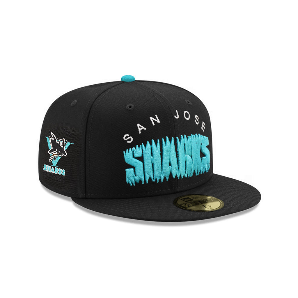 San Jose Sharks Wordmark 5th Anniversary SP NHL Black 59Fifty Fitted