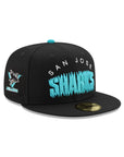 San Jose Sharks Wordmark 5th Anniversary SP NHL Black 59Fifty Fitted