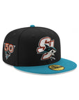 San Jose Sharks Black Aqua 2 Tone 30th Anniversary SP NHL 59Fifty Fitted