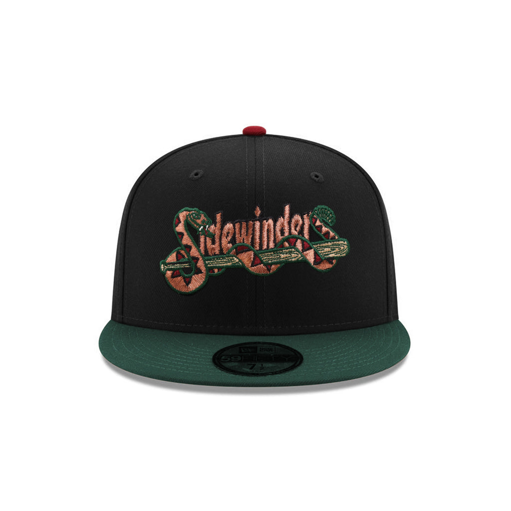 Tucson Sidewinders Black Green 2 Tone Pacific Coast League SP 59Fifty Fitted