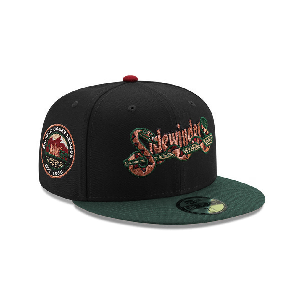 Tucson Sidewinders Black Green 2 Tone Pacific Coast League SP 59Fifty Fitted