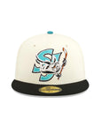 San Jose Barracudas Chrome Black 2 Tone 59Fifty Fitted